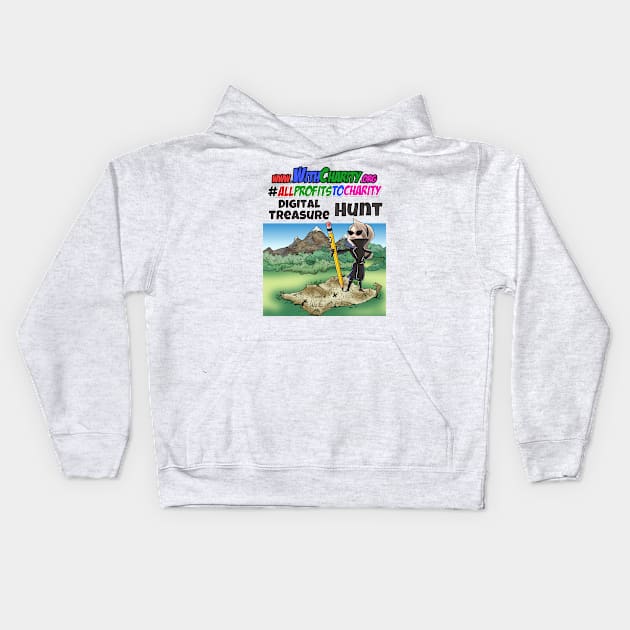 Whitney WithCharity Digital Treasure Hunt Kids Hoodie by WithCharity